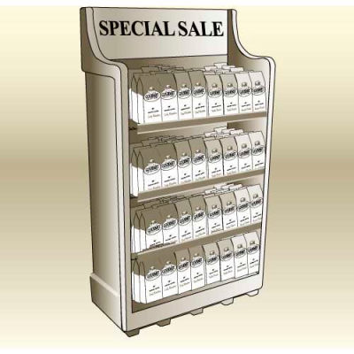 MasonWays™ 341559 SM Mobile Shelf Merchandiser 34"W x 15"D x 59"H