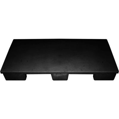 MasonWays™ Stackable Closed Deck Pallet, 4-Way, 48" x 24", 1000 Lb Static Capacity, Black