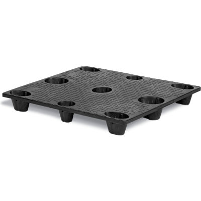MasonWays™ Nestable & Rackable Closed Deck Pallet, Polyethylene,4-Way,48"x40",3000 Lb Stat Cap