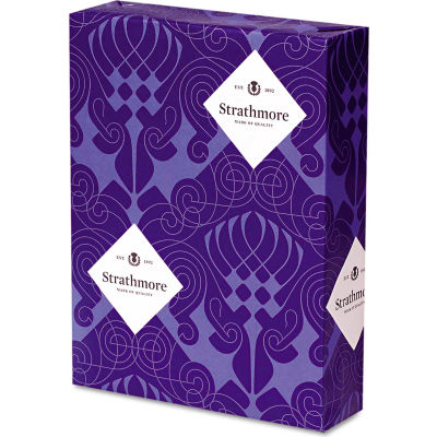 Strathmore 1 Pure Cotton Business Stationery 318003, 8-1/2" x 11", Ultimate White, 500 Sheets/Ream