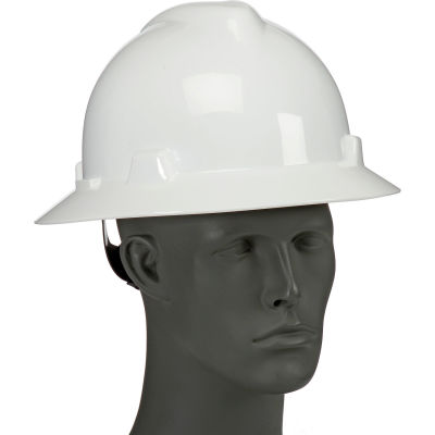 Full Brim Hard Hat With Wheel Ratchet Suspension, White, SWX00358