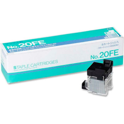 MAX® Flat Clinch Stapler Cartridge, For MAX EH-20F Stapler, 20 Sheet Capacity, 2000/Box