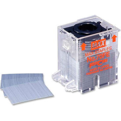 MAX® Flat Clinch Stapler Cartridge, For MAX EH-70F Stapler, 70 Sheet Capacity, 5000/Box