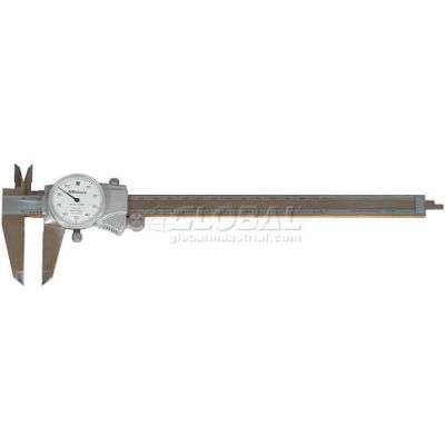 Mitutoyo 505-743 0-8" Dial Caliper W/White Dial