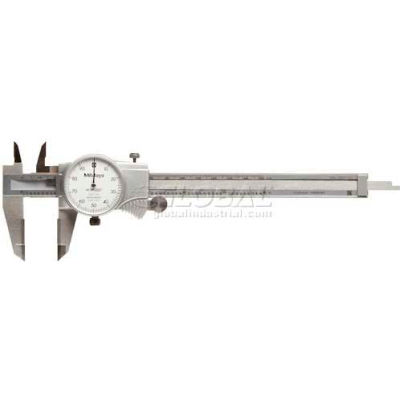 Mitutoyo 505-738 0-6" Dial Caliper W/White Dial & Carbide Jaws