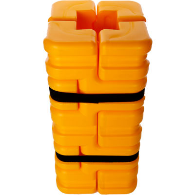 Column Sentry® FIT Column Protector, 8" - 12" Square Openings, 20"O.D. x 42"H, Ylw, CS-FIT-M-Y
