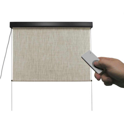 Keystone Fabrics Premium Outdoor Sun Shade, Motorized, 72"W x 96"H, Caribbean