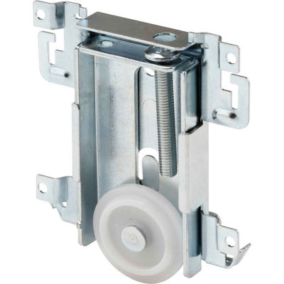 Prime-Line N 6790 Mirror Door Roller Assembly, 1-7/16 in., Steel Housing, FLAT Plastic Wheel