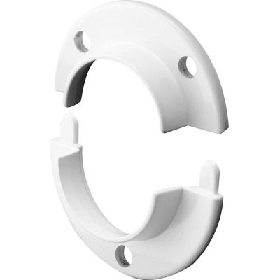 Prime-Line N 7050 Closet Pole Socket, Cast, White, 2-Piece