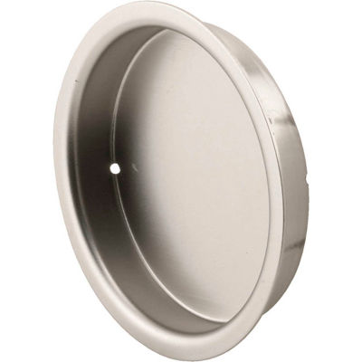 Prime-Line N 7297 Closet Door Pull, 2-1/8-Inch, Solid Brass, Satin Nickel Finish,(Pack of 2)