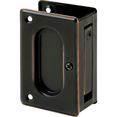 Prime-Line N 7364 Pocket Door Passage Pull, 3-3/4-Inch, Classic Bronze