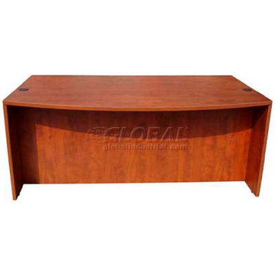 Boss Bow Front Desk Shell - 71" - Cherry