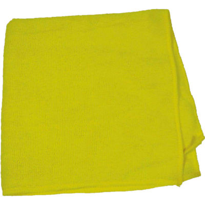 Perfect Products Microfiber Cloths 16"x16", Yellow - CSA008E - Pkg Qty 200