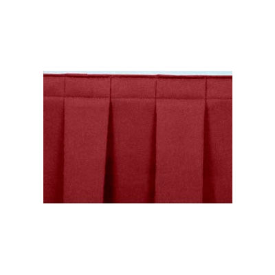 8'L Box-Pleat Skirting for 32"H Stage - Red