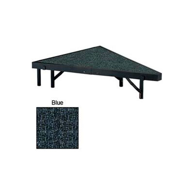 Stage Pie Unit with Carpet for 36"W x 8"H Stage Units - Blue