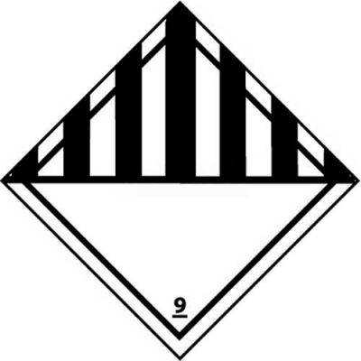 NMC DL50AP DOT Shipping Labels, Class 9, 4" X 4", White/Black, 25 Per Pack