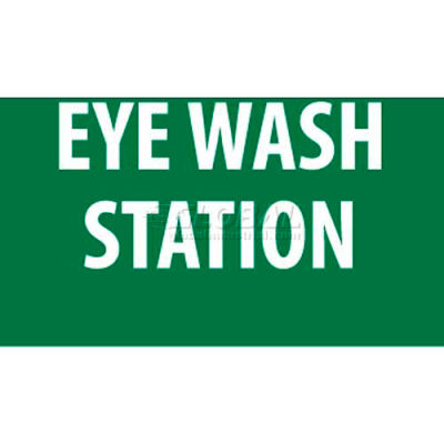 NMC M441P Sign, Eye Wash Station, 7" X 10", White/Green