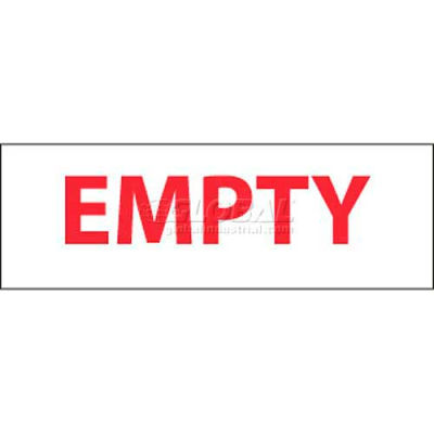 NMC M55R Cylinder Sign, Empty, 4" X 12", White/Red