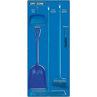 National Marker Dry Zone Shadow Board Combo Kit, Blue/White,68 X 30, Alum Composite Panel- SBK129ACP