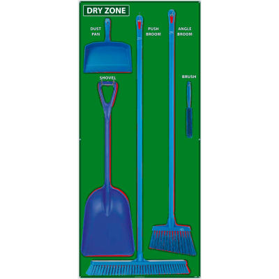 National Marker Dry Zone Shadow Board Combo Kit, Green/Red,68 X 30, Aluminum - SBK134AL