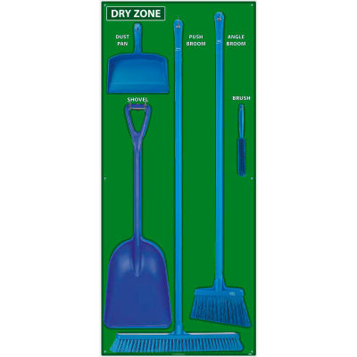 National Marker Dry Zone Shadow Board Combo Kit, Green/Blue,68 X 30, Pro Series Acrylic - SBK135FG