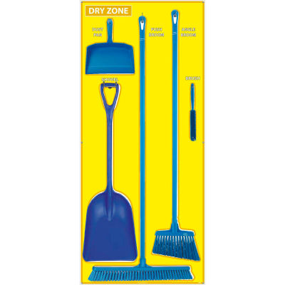 National Marker Dry Zone Shadow Board Combo Kit, Yellow/White,68 X 30, Aluminum - SBK137AL
