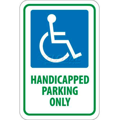 NMC TM145J Traffic Sign, Handicapped Parking Only, 18