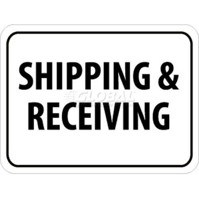 NMC TM228J Traffic Sign, Shipping & Receiving, 18" X 24", White/Black