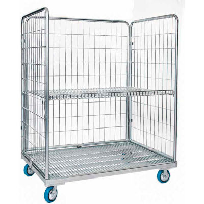 Nashville Wire Steel Cargo Cart Open Front 48"W x 32"D x 60"H