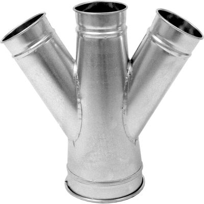 Nordfab QF Double Branch 30 Degree 16-16-16-16, 16" Dia, Galvanized Steel