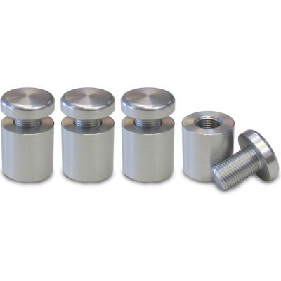 Nova Display WSE2020-M10 AL Standoff 3/4" Dia. x 3/4" L Econo 2-Part Aluminum Clear Anodized Finish