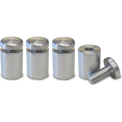 Nova Display WSO2025-M8 AL Standoff 3/4" Dia. x 1" L 3-Part Aluminum Clear Anodized Finish