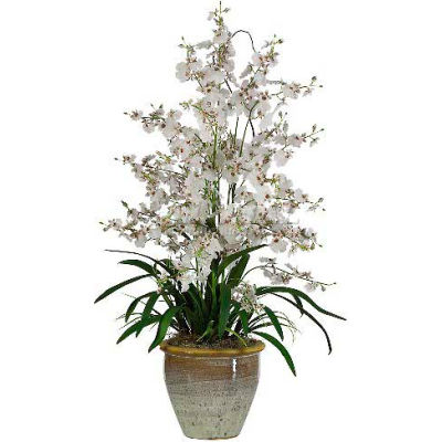 Nearly Natural Triple Dancing Lady Silk Flower Arrangement, Yellow