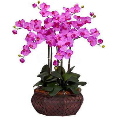 Nearly Natural Large Phalaenopsis Silk Flower Arrangement, Orchid