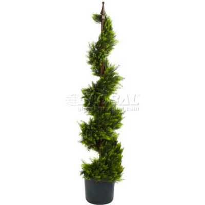 Nearly Natural 4' Cypress Spiral Silk Tree