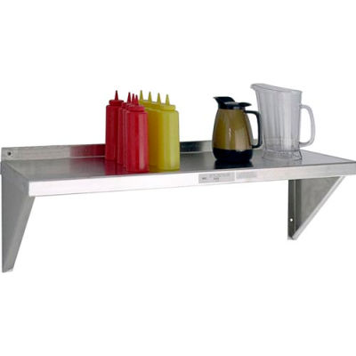 New Age - Aluminum Solid Wall Shelf, 12"W x 36"L,12 ga.