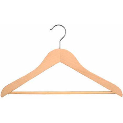 NAHANCO 2007-15N Suit Hanger-Executive Series, 17"L, Wood-Natural, Pkg Qty 50