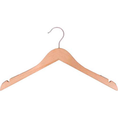 NAHANCO 20617 Top Hanger-Nahanco Line, 17"L, Wood-Beech, Pkg Qty 100