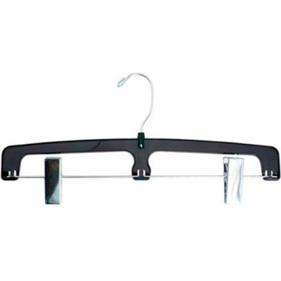 NAHANCO 2690EC Pant Hanger-Super Strong, 14"L, Plastic-BK, Pkg Qty 100