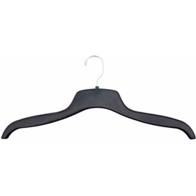NAHANCO BH229 Top/Sweater Hanger, 18-1/2"L, Plastic-BK, Pkg Qty 100