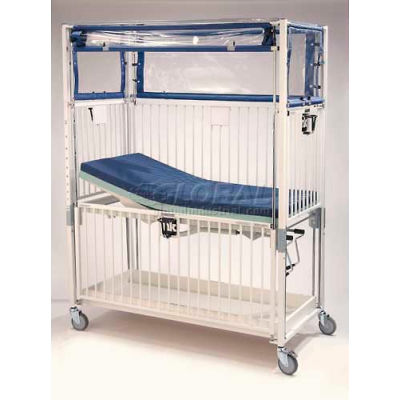 NK Medical Child ICU Klimer Crib C2082CL, 30"W x 60"L x 78"H, Flat Deck, Chrome
