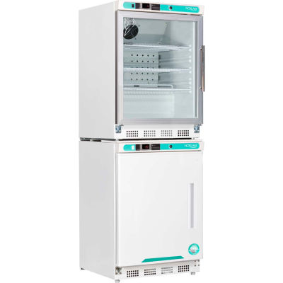 Nor-Lake PRF092WWGLH/0 White Diamond Glass Door Refrigerator & Freezer Combo, Left Hinged Door
