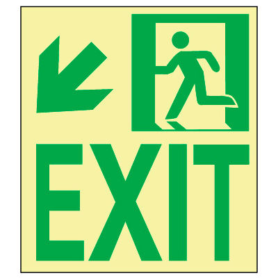 Glow NYC - Wall Mount Exit Down Left