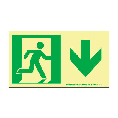 Glow NYC - Directional Sign Down