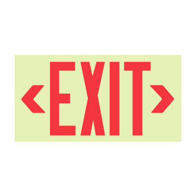 Glo-Brite Exit - Red Frameless