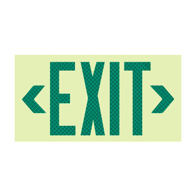 Glo-Brite Exit - Green Reflective Frameless