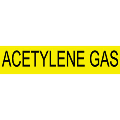 Pressure-Sensitive Pipe Marker - Acetylene Gas, Pack Of 25
