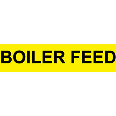 Pressure-Sensitive Pipe Marker - Boiler Feed, Pack Of 25