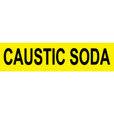 Pressure-Sensitive Pipe Marker - Caustic Soda, Pack Of 25