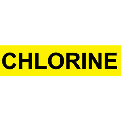 Pressure-Sensitive Pipe Marker - Chlorine, Pack Of 25